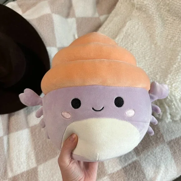 NWT Hermit Crab Easter limited edition squishmallow Arco, purple and orange 8” - Picture 3 of 5